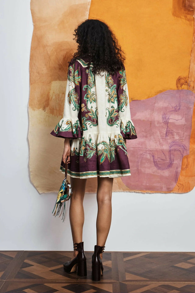 Alemais Ruthie Linen Mini Shirt Dress