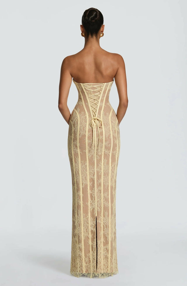 Babyboo Sian Maxi Dress - Lemon