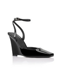 Lana Wilkinson Mona Wedge Black Patent Leather Lana - Wedges
