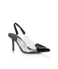 Lana Wilkinson Remi Pump - Vinylite & Black Patent Leather - Heels