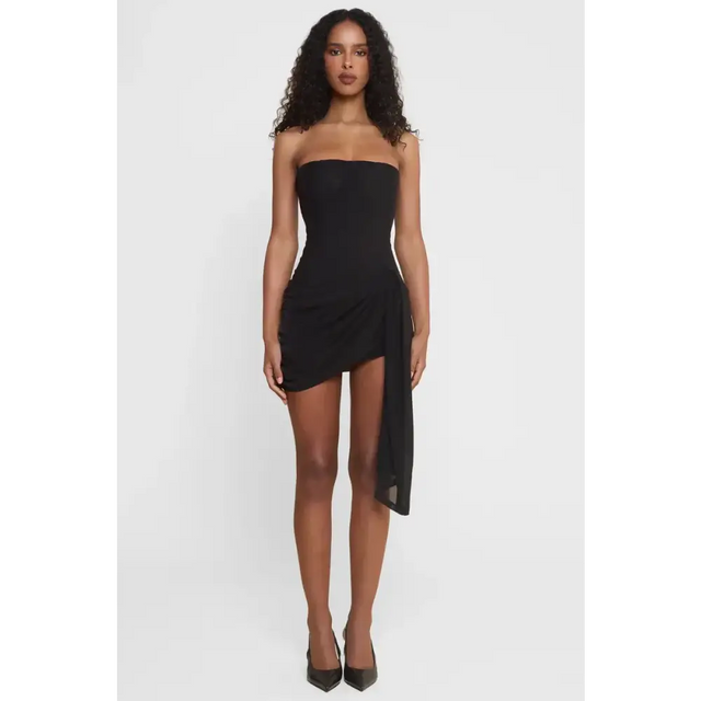 Leau Mira Mesh Corset Mini Dress Black - 8 / Black - Dresses