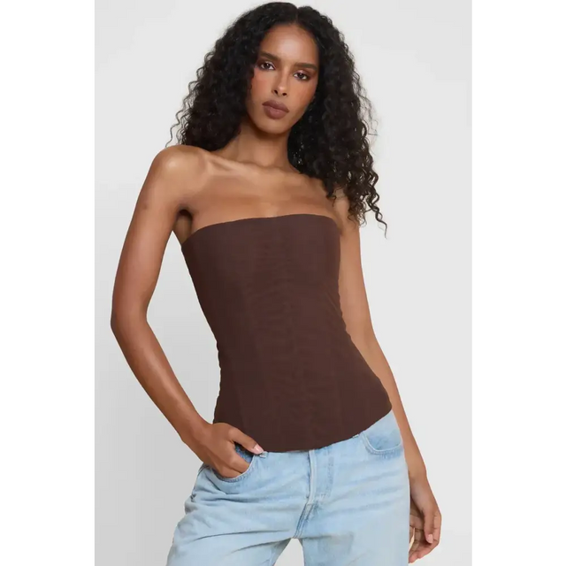 Leau Muse Mesh Corset Brown - 6 / Brown - Corsets