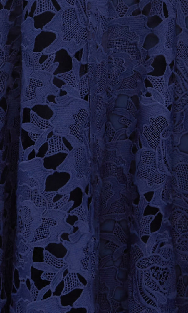 Leo Lin Aliyah Lace Butterfly Sleeve Midi Dress - Oxford Blue | Passion For Fashion Leo Lin Aliyah Lace Butterfly Sleeve Midi Dress - Oxford Blue | Passion For Fashion