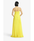 Leo Lin Amaya Floral Applique Gown in Sunshine - 6 / Yellow - Dresses