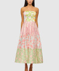 Leo Lin Ana Halterneck Maxi Dress in Anamone Splice Print - 8 / Multi - Dresses