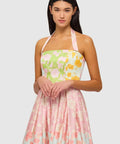 Leo Lin Ana Halterneck Maxi Dress in Anamone Splice Print - 8 / Multi - Dresses