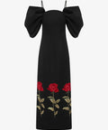 Leo Lin Arabella Embroidered Maxi - 16 / Black - Dresses