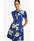 Leo Lin Bronte Mini Dress - Midnight Magnolia Print - Dresses