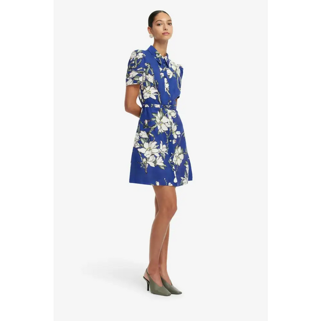 Leo Lin Bronte Mini Dress - Midnight Magnolia Print - Dresses