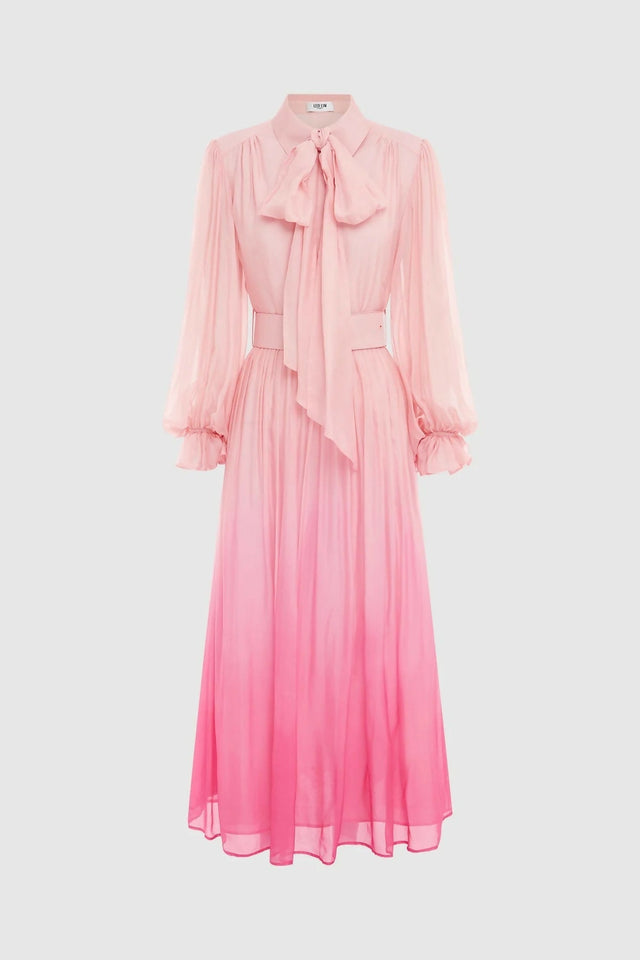 CassieTieNeckMidiDress-OmbrePink2