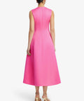 Leo Lin Cleo Applique Sleeveless Midi Fuchsia - Dresses