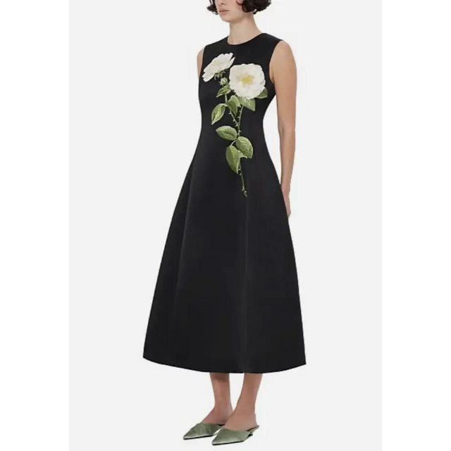 Leo Lin Cleo Embellished Midi Black Sizes8,10,12,14 - Dresses