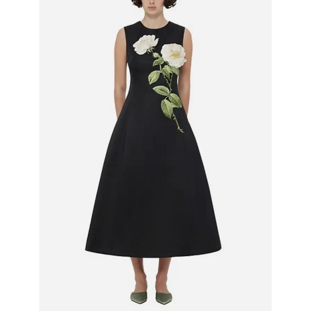 Leo Lin Cleo Embellished Midi Black Sizes8,10,12,14 - Dresses