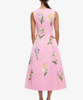 Leo Lin Cleo Embellished Sleeveless Midi Dress - 12 / Pink - Dresses