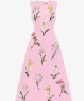 Leo Lin Cleo Embellished Sleeveless Midi Dress - 12 / Pink - Dresses