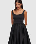 Leo Lin Colleen Midi Dress In Ebony Size 6 10 - Dresses