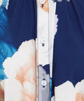 Leo Lin Eli Mini Dress Rosebud Print in Navy Size 8 12 - Dresses