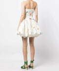 Leo Lin Fields Embroidered Mini Dress - 6 / Floral - Dresses