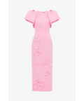 Leo Lin Floral Appliqué Maxi Dress - 10 / Pink - Dresses