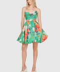 Leo Lin - Leo Lin Florescence Bustier Bubble Mini Dress