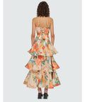 Leo Lin - Leo Lin Florescence Bustier Crop and Tiered Maxi Skirt
