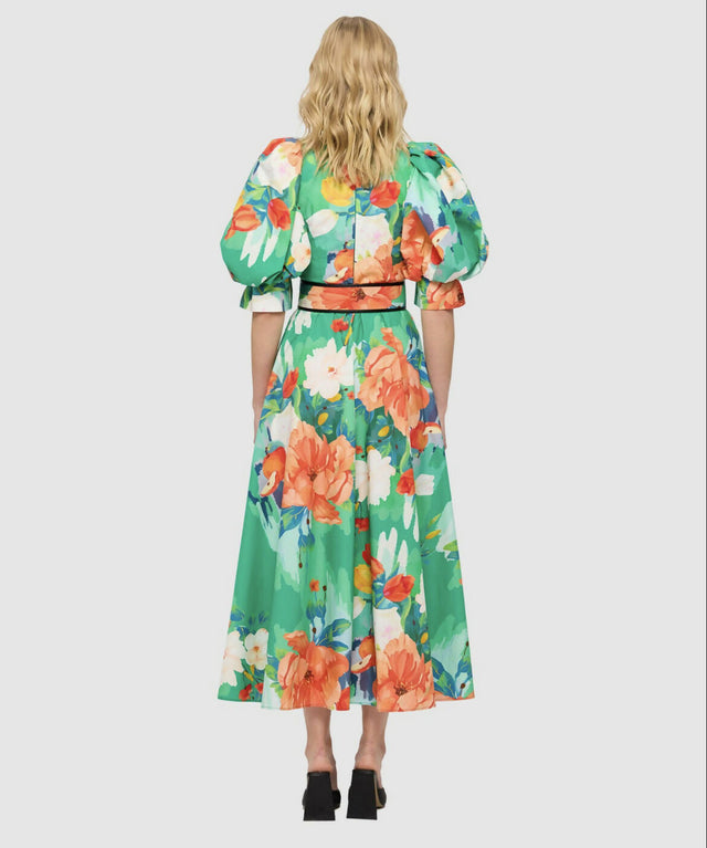 Leo Lin Florescence Cotton Midi Dress - Dresses