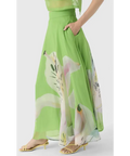 Leo Lin Indie Sleeve Top & Valeria Skirt Set Lily Print in Parakeet Sizes 8,10,12 - Outfit Sets