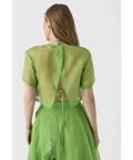 Leo Lin Indie Sleeve Top & Valeria Skirt Set Lily Print in Parakeet Sizes 8,10,12 - Outfit Sets