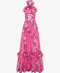 Leo Lin Isabelle Ruffled Halterneck Maxi Dress - Dresses