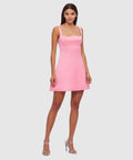 Leo Lin Jacinta Mini Dress In Bubblegum Size 10 - 10 / Pink - Dresses