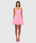 Leo Lin Jacinta Mini Dress In Bubblegum Size 10 - 10 / Pink - Dresses