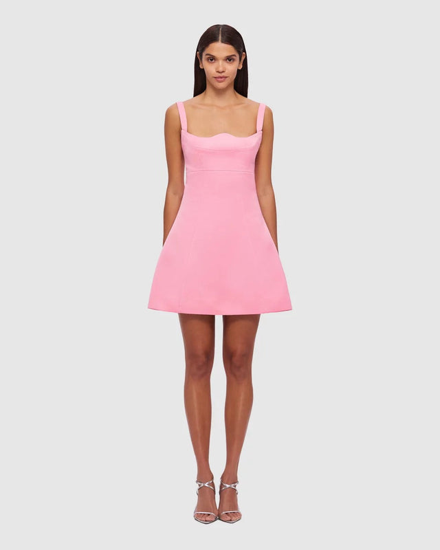 Leo Lin Jacinta Mini Dress In Bubblegum Size 10 - 10 / Pink - Dresses