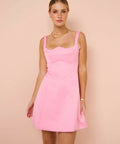 Leo Lin Jacinta Mini Dress In Bubblegum Size 8 - 8 / Pink - Dresses