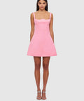Leo Lin Jacinta Mini Dress In Bubblegum Size 8 - 8 / Pink - Dresses