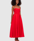 Leo Lin Jessica Bustier Gown Red - Dresses