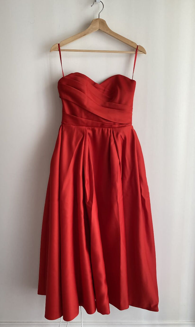 Leo Lin Jessica Bustier Gown Red - Dresses