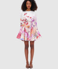 Leo Lin Jordyn Mini Dress in Fleur Size 8 - 8 / Floral - Dresses