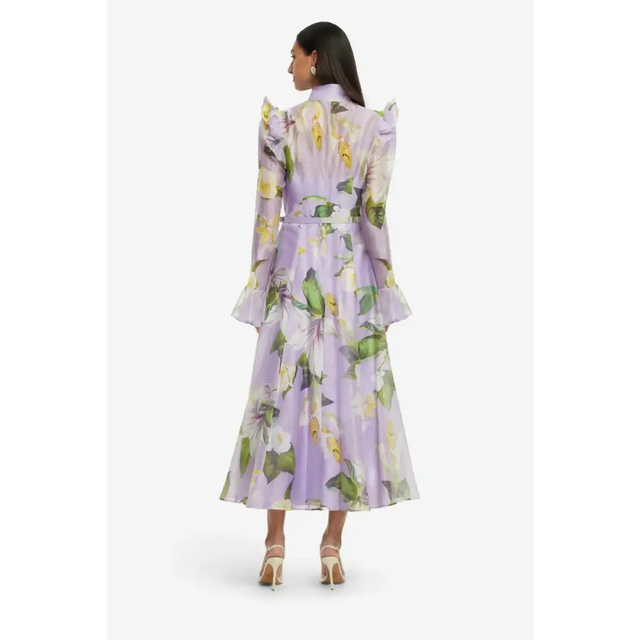 Leo lin Katrina Butterfly Sleeve Midi Dress - 16 / Floral - Dresses