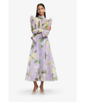 Leo lin Katrina Butterfly Sleeve Midi Dress - 16 / Floral - Dresses