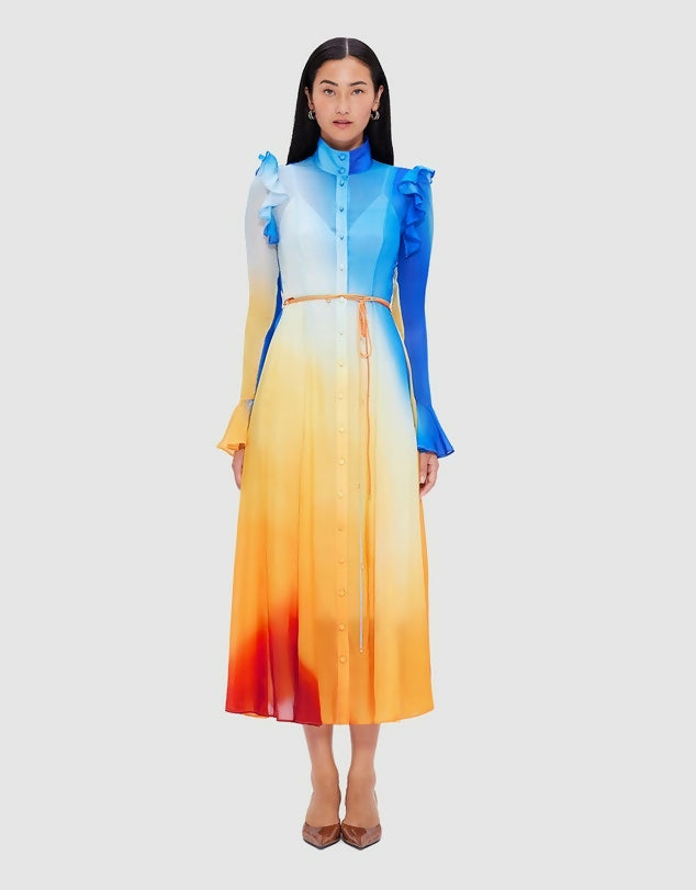 Leo Lin Katrina Butterfly Sleeve Midi Dress - Enigma - Dresses