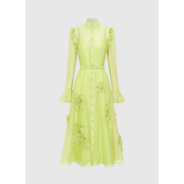 LLPF250091_Katrina_Petal_Butterfly_Sleeve_Midi_Dress_-_Chartreuse