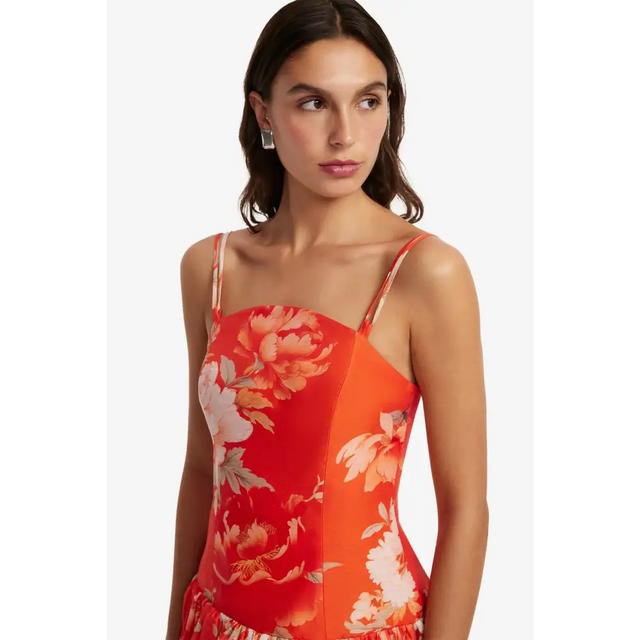 Leo Lin Lorena Ruffled Mini Dress - Saffron - Dresses
