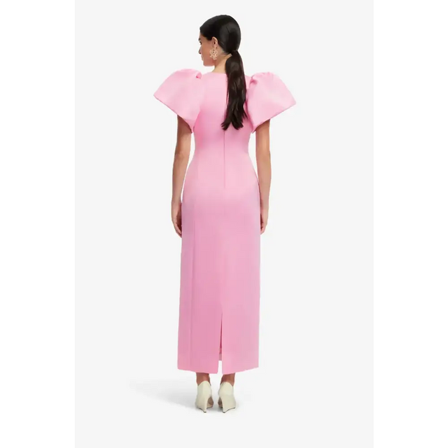 Leo Lin Lucinda Floral Appliqué Maxi Dress - Baby Pink - 12 / Pink - Dresses
