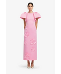 Leo Lin Lucinda Floral Appliqué Maxi Dress - Baby Pink - 12 / Pink - Dresses