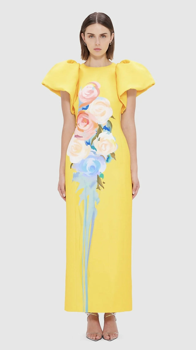 Leo Lin Lucinda Maxi Dress - Bouquet Print - 8 / Print - Dresses