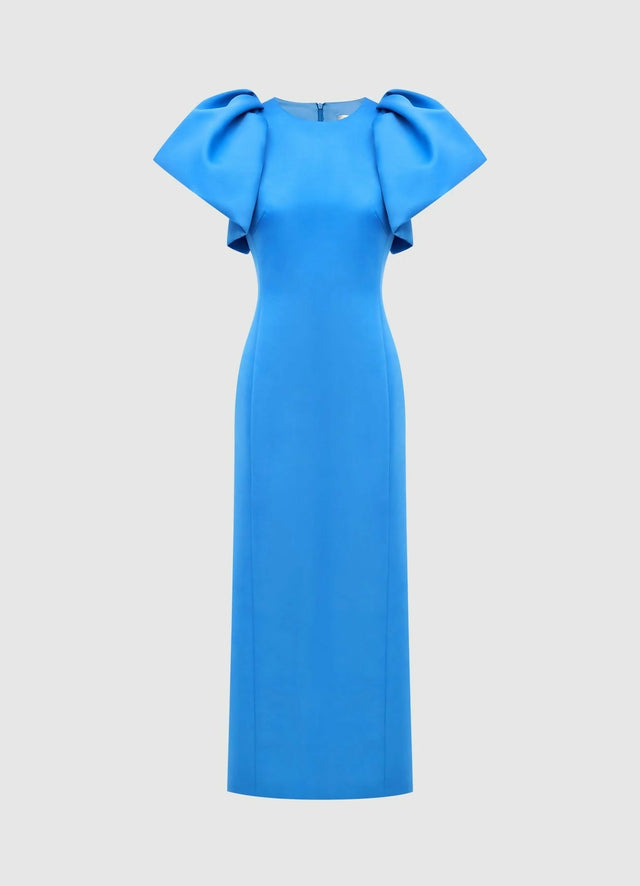 Leo Lin Lucinda Maxi Dress in Steel Blue Size 10