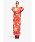 Leo Lin Lucinda Maxi Dress Saffron Peony Print - Dresses