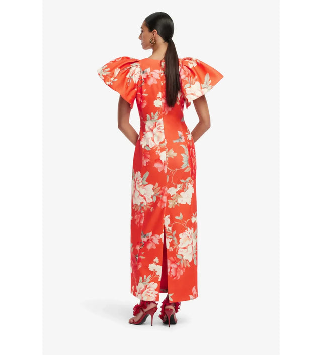 Leo Lin Lucinda Maxi Dress Saffron Peony Print - Dresses