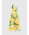 Leo Lin Lynn Bustier Midi Dress - Joie Print in Sunshine - 10 / Yellow - Dresses