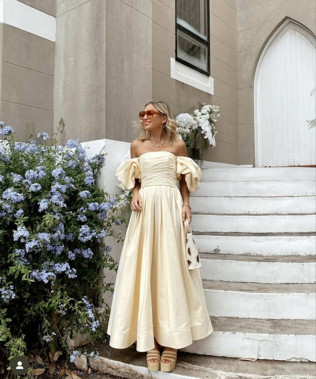 knee length dresses for ladies Leo Lin Matilda Puff Sleeve Midi Dress main image 0